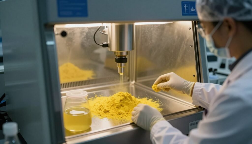 laboratory research showing sulfide electrolyte material synthesis