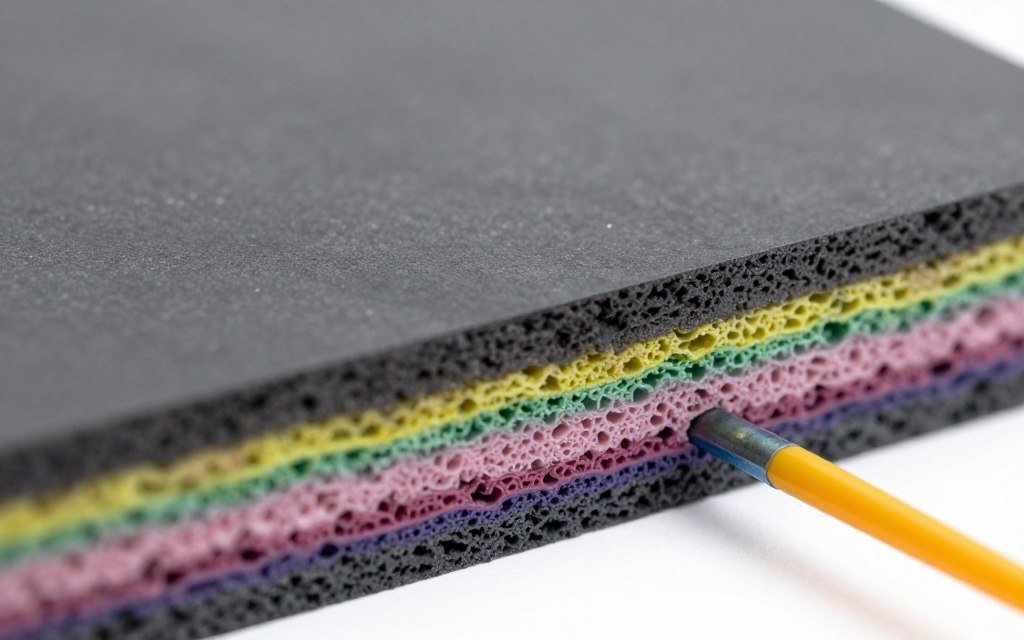 microscopic view of solid electrolyte and electrode interface